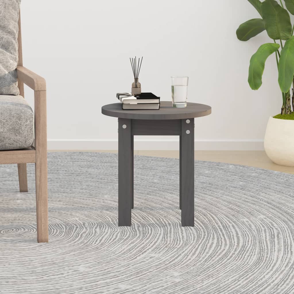 Coffee Table Ø 35X35 Cm Solid Wood Pine