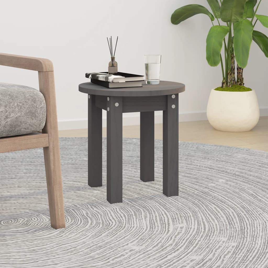 Coffee Table Ø 35X35 Cm Solid Wood Pine