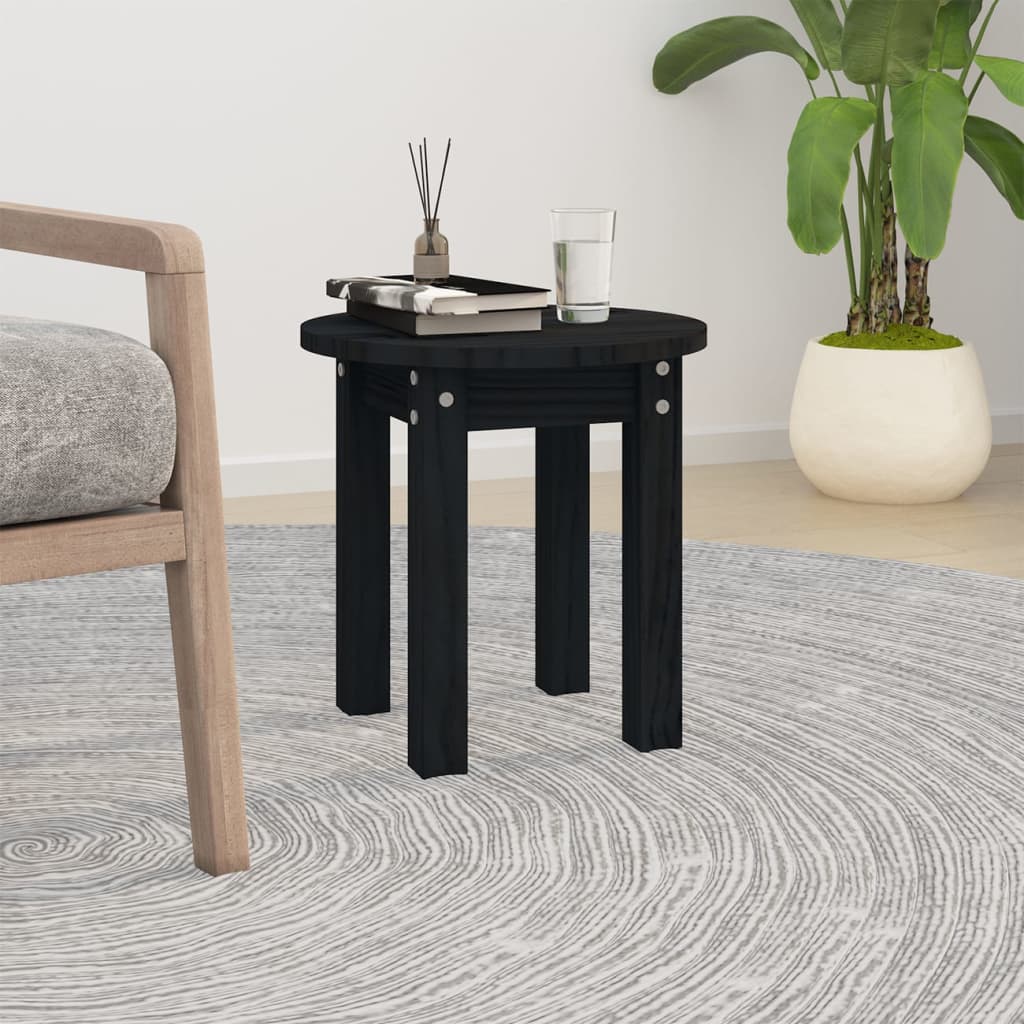 Coffee Table Ø 35X35 Cm Solid Wood Pine