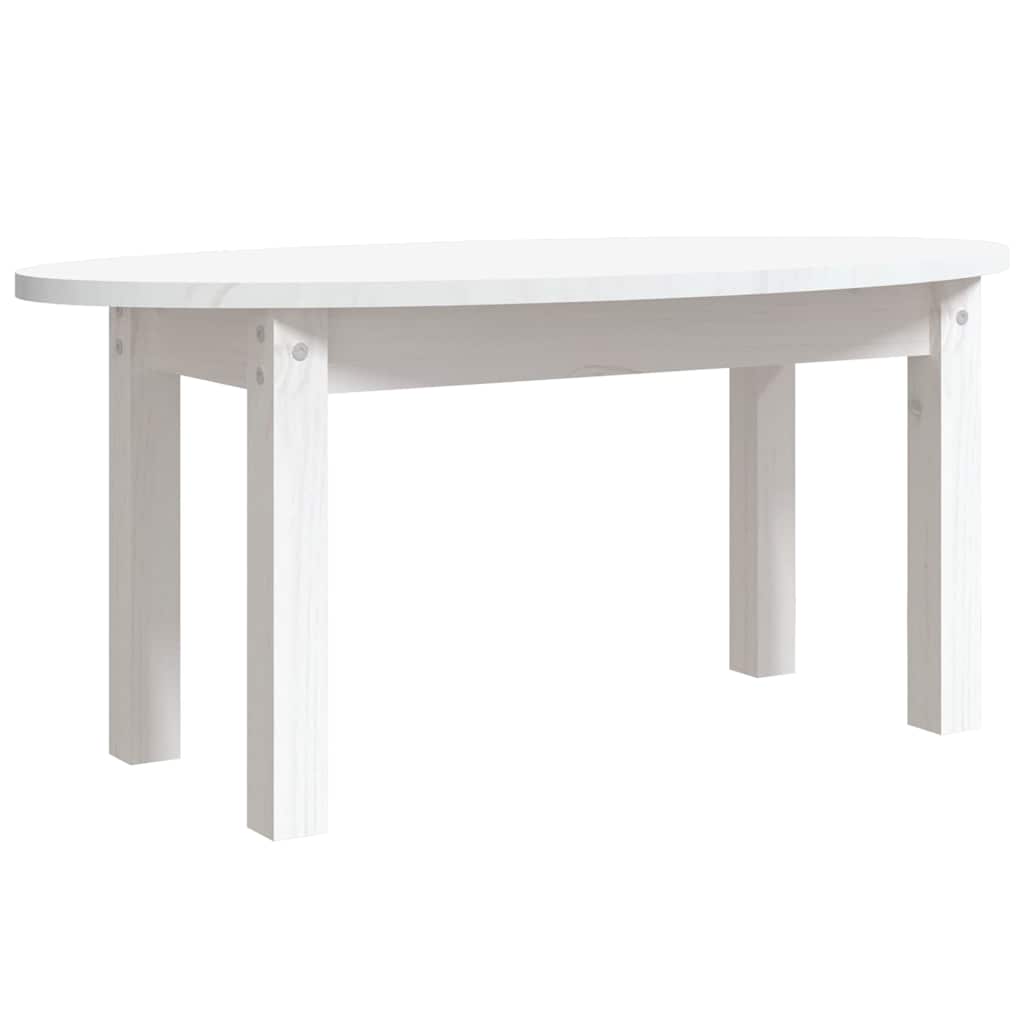 Coffee Table Solid Wood Pine grey white Solid pinewood 80 x 40 x 35 cm 110 cm