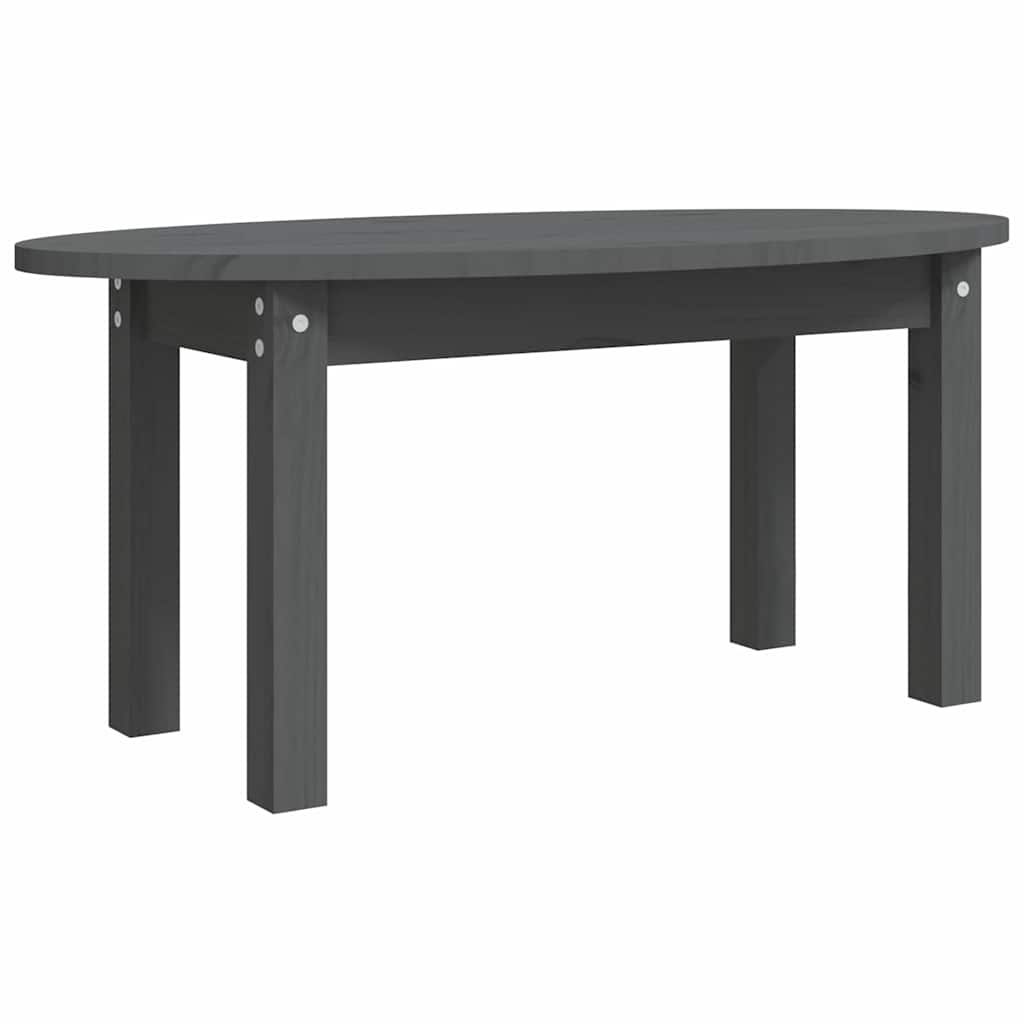Coffee Table Solid Wood Pine grey white Solid pinewood 80 x 40 x 35 cm 110 cm