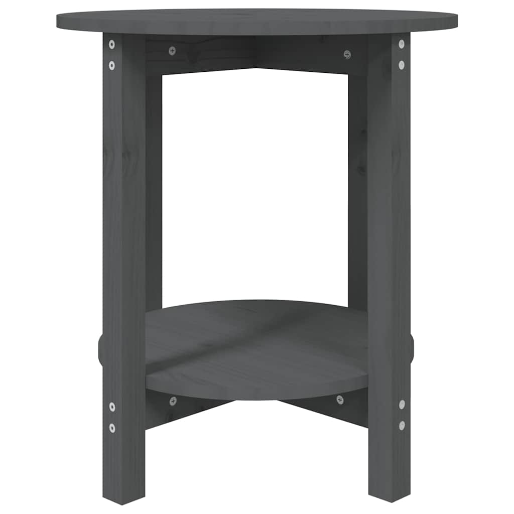 Coffee Table Solid Wood Pine grey black white Solid pinewood Ø 55 x 60 cm