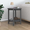 Coffee Table Solid Wood Pine grey black white Solid pinewood Ø 55 x 60 cm