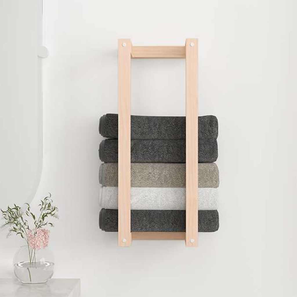 Towel Rack Solid Wood Pine Solid pinewood 23 cm x 18 cm x 110 cm