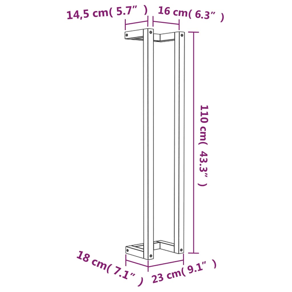 Towel Rack Solid Wood Pine