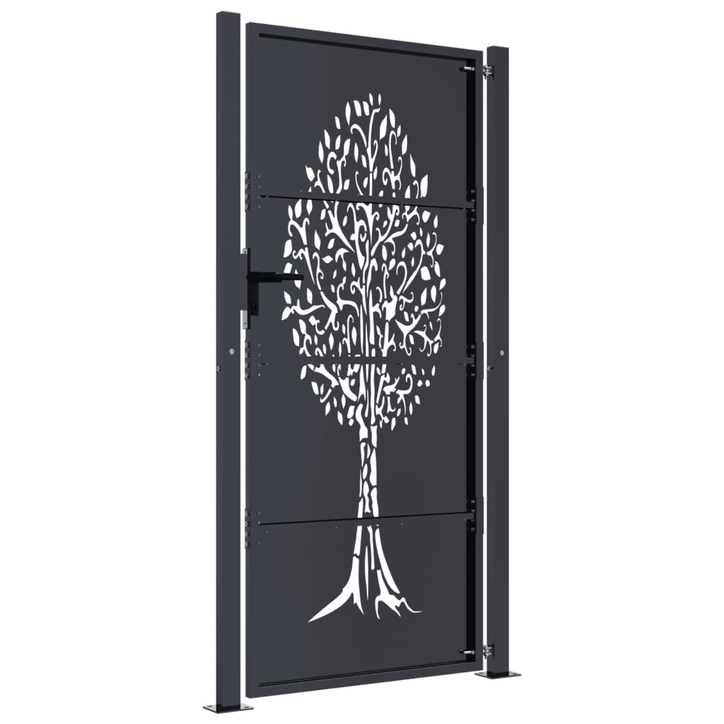 Garden Gate Anthracite Steel Tree Design