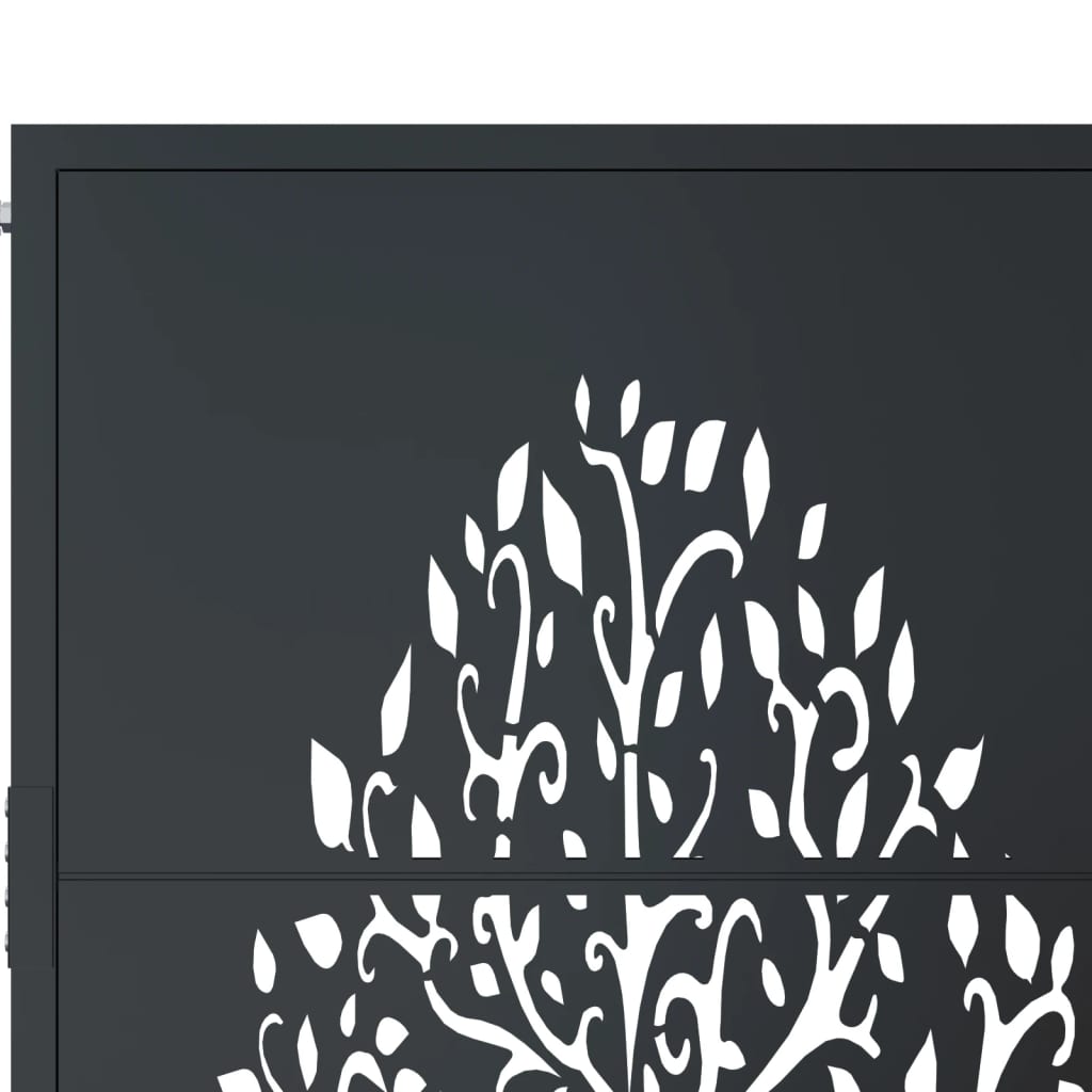 Garden Gate Anthracite Steel Tree Design