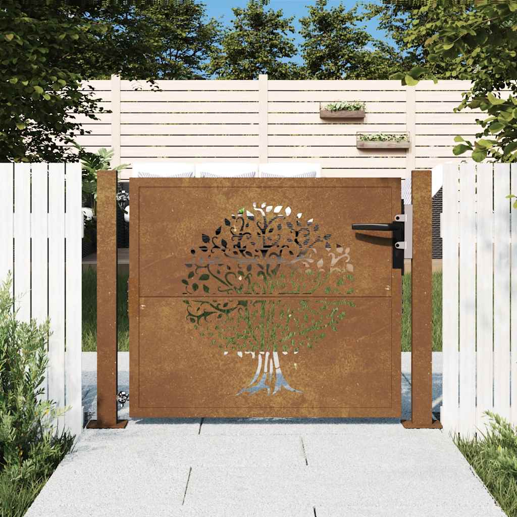 Garden Gate Corten Steel Tree Design