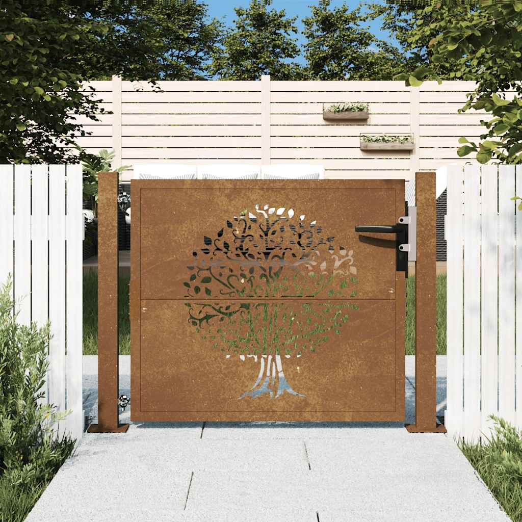 Garden Gate Corten Steel Tree Design