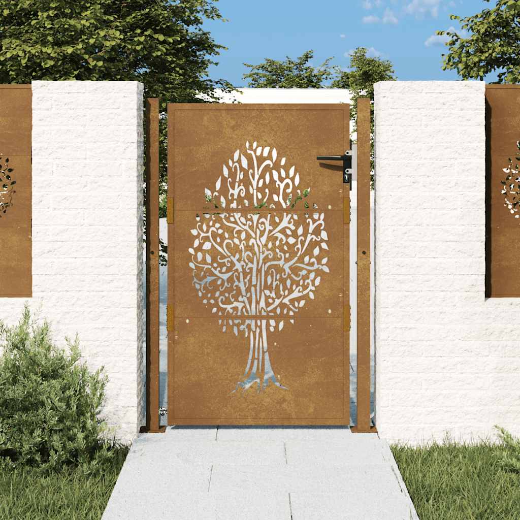 Garden Gate Corten Steel Tree Design