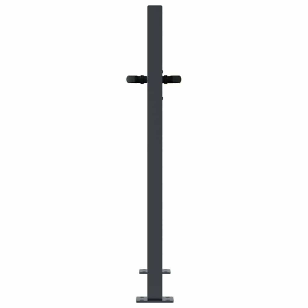 Garden Gate Corten Steel Bamboo Decorative Outdoor Fence Anthracite 100 X 75 Cm