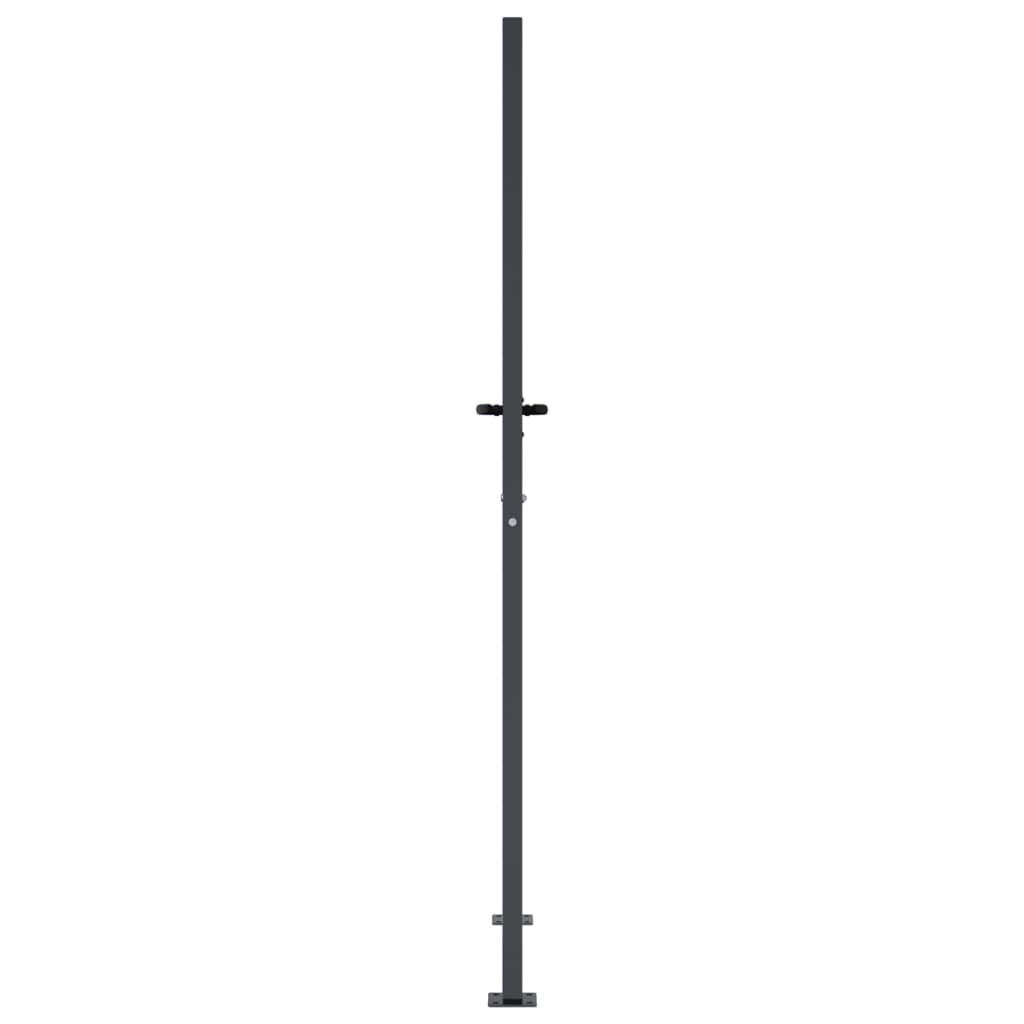 Garden Gate Anthracite Steel Grass Design