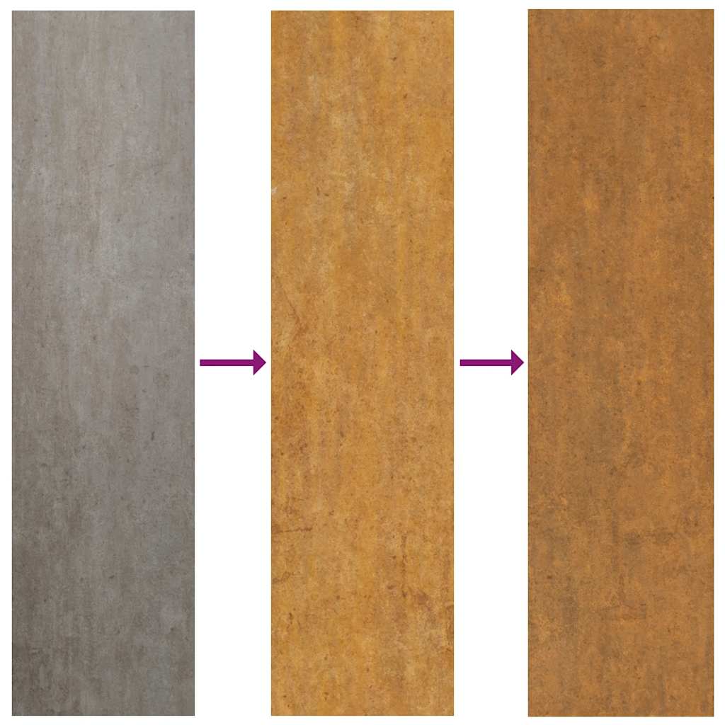 Garden Gate Corten Steel Grass Design