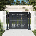 Garden Gate Anthracite Steel Bamboo Design