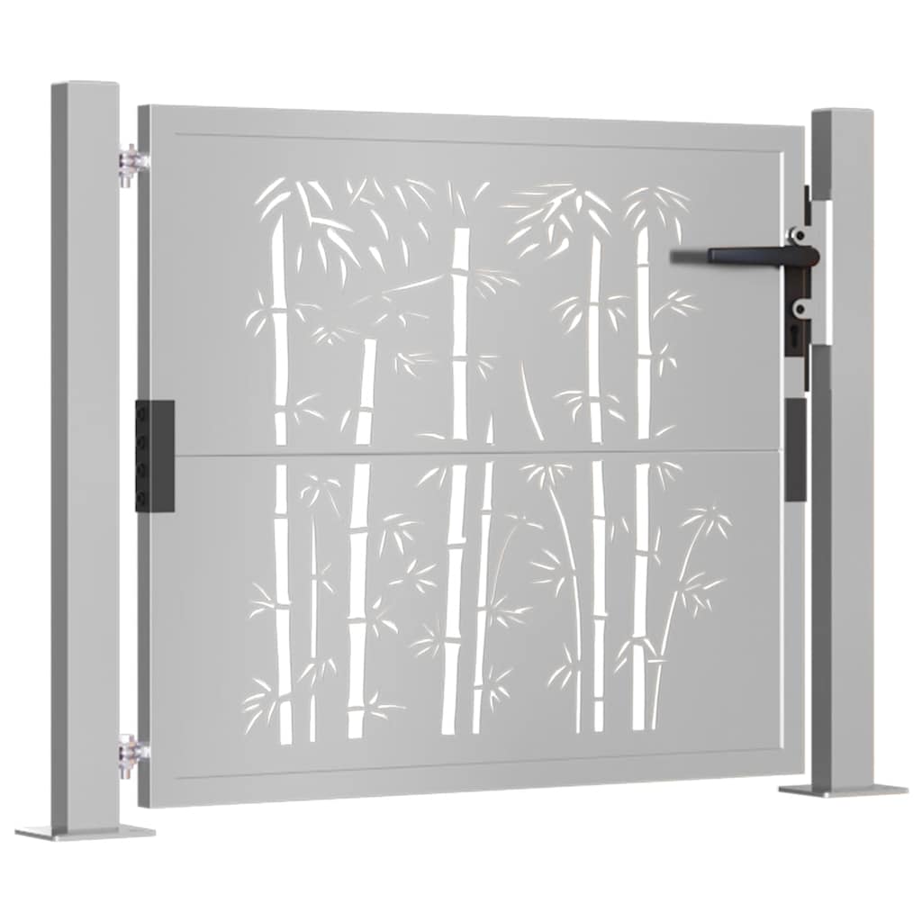 Garden Gate Corten Steel Bamboo Design