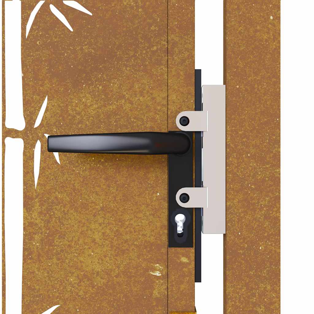 Garden Gate Corten Steel Bamboo Design