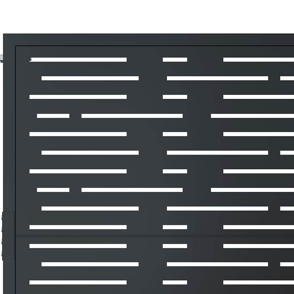 Garden Gate Fence Lockable Steel Outdoor Security Posts & Keys Anthracite