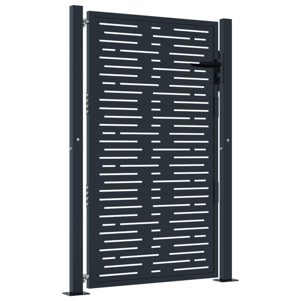 Garden Gate Anthracite Steel Square Design