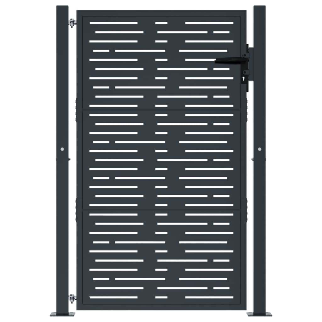 Garden Gate Anthracite Steel Square Design
