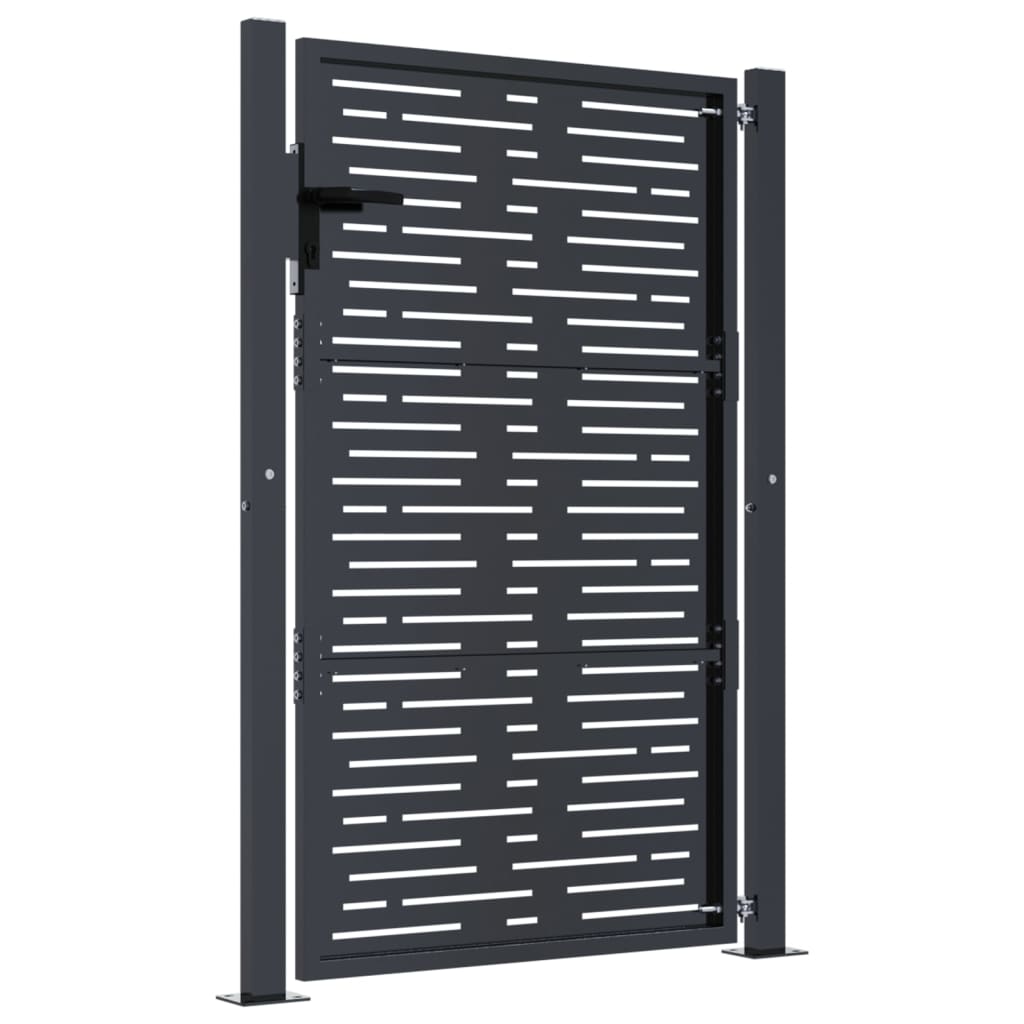 Garden Gate Anthracite Steel Square Design