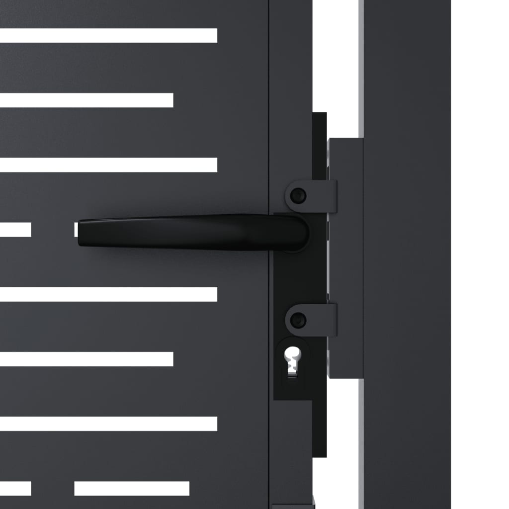 Garden Gate Anthracite Steel Square Design