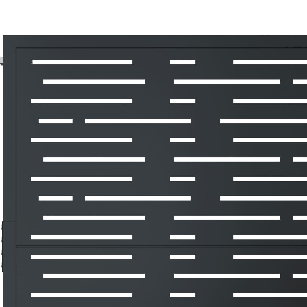 Garden Gate Anthracite Steel Square Design