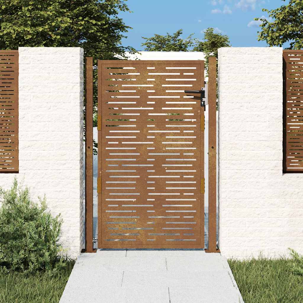 Garden Gate Corten Steel Square Design