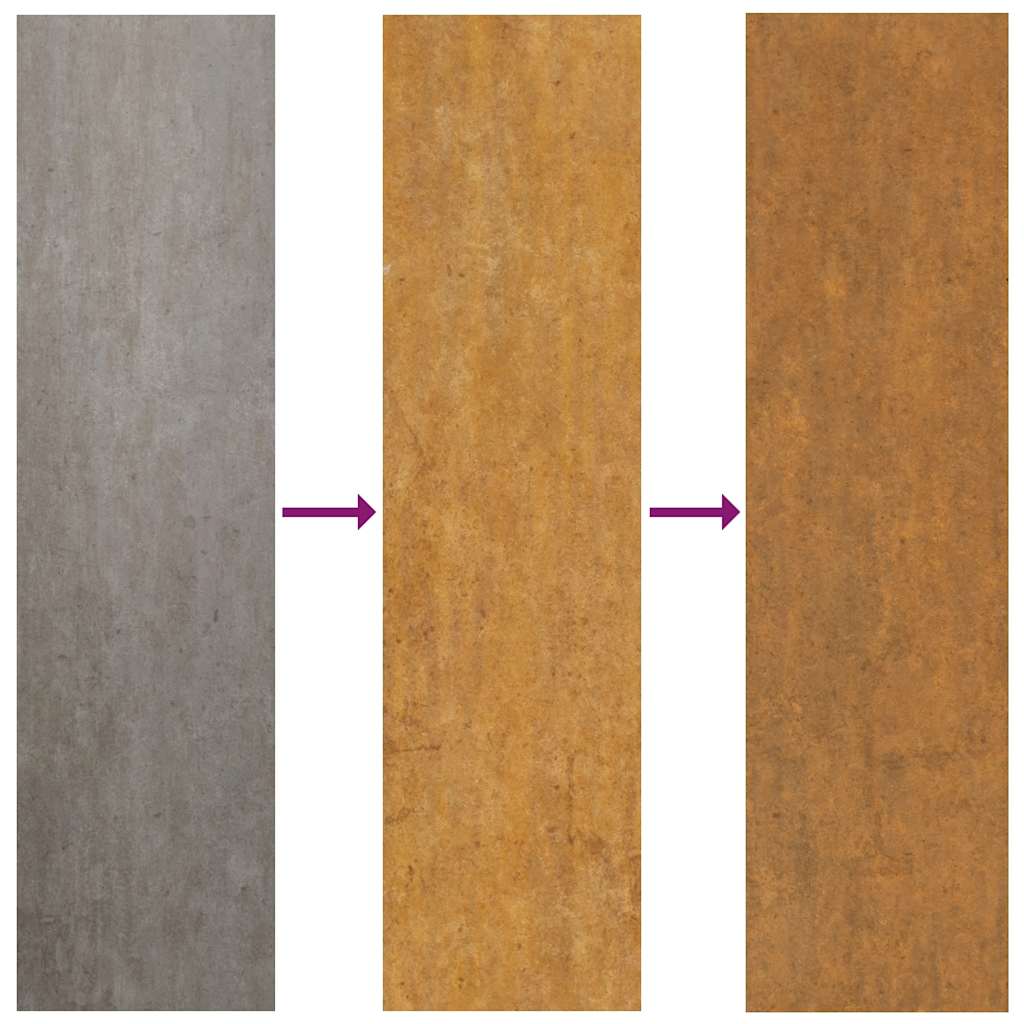 Garden Gate Corten Steel Square Design