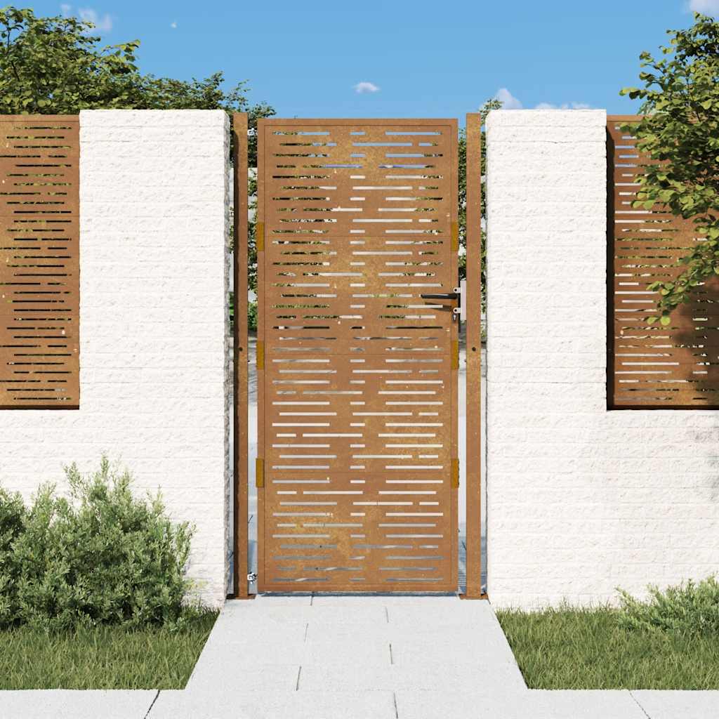 Garden Gate Corten Steel Square Design