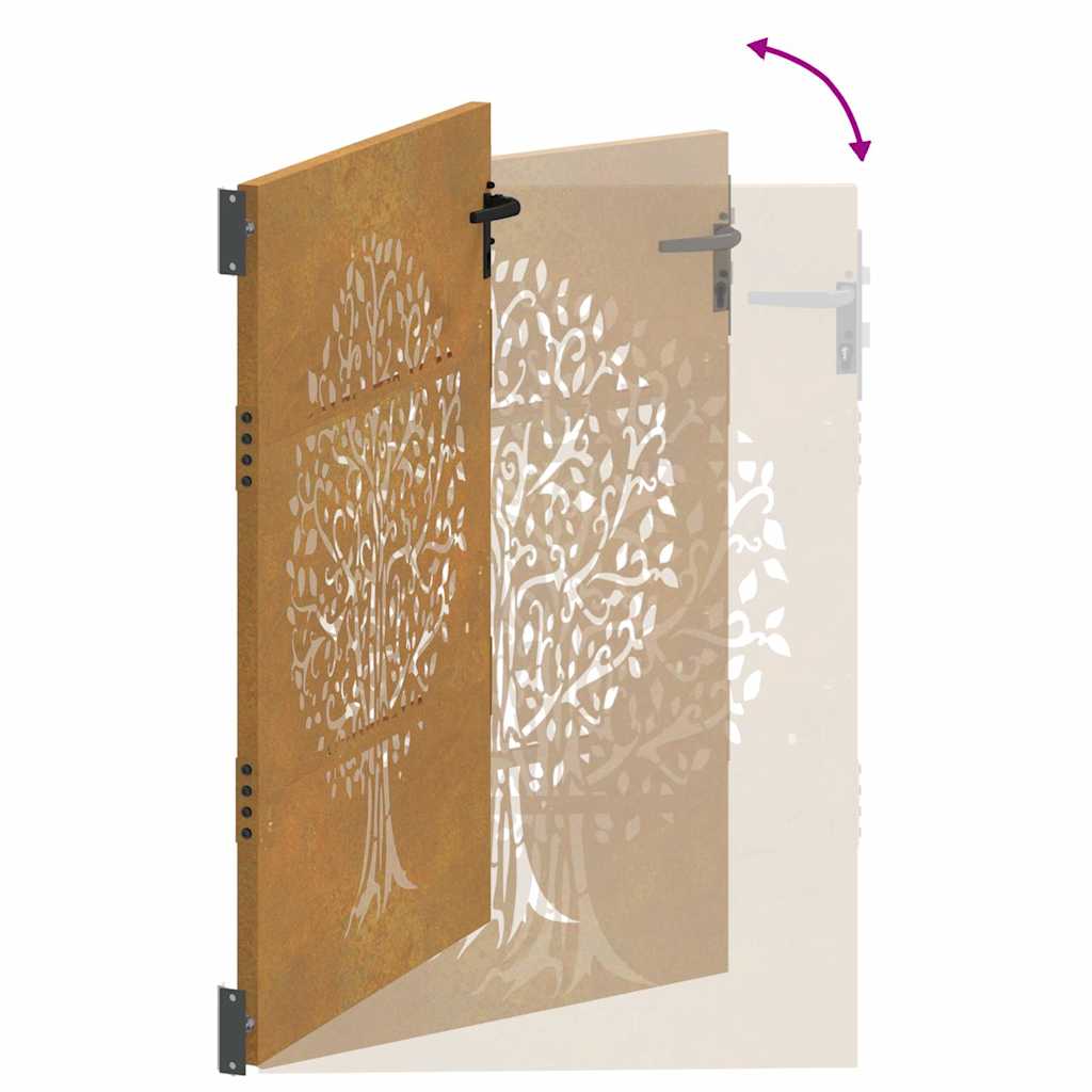 Garden Gate Corten Steel Tree Design