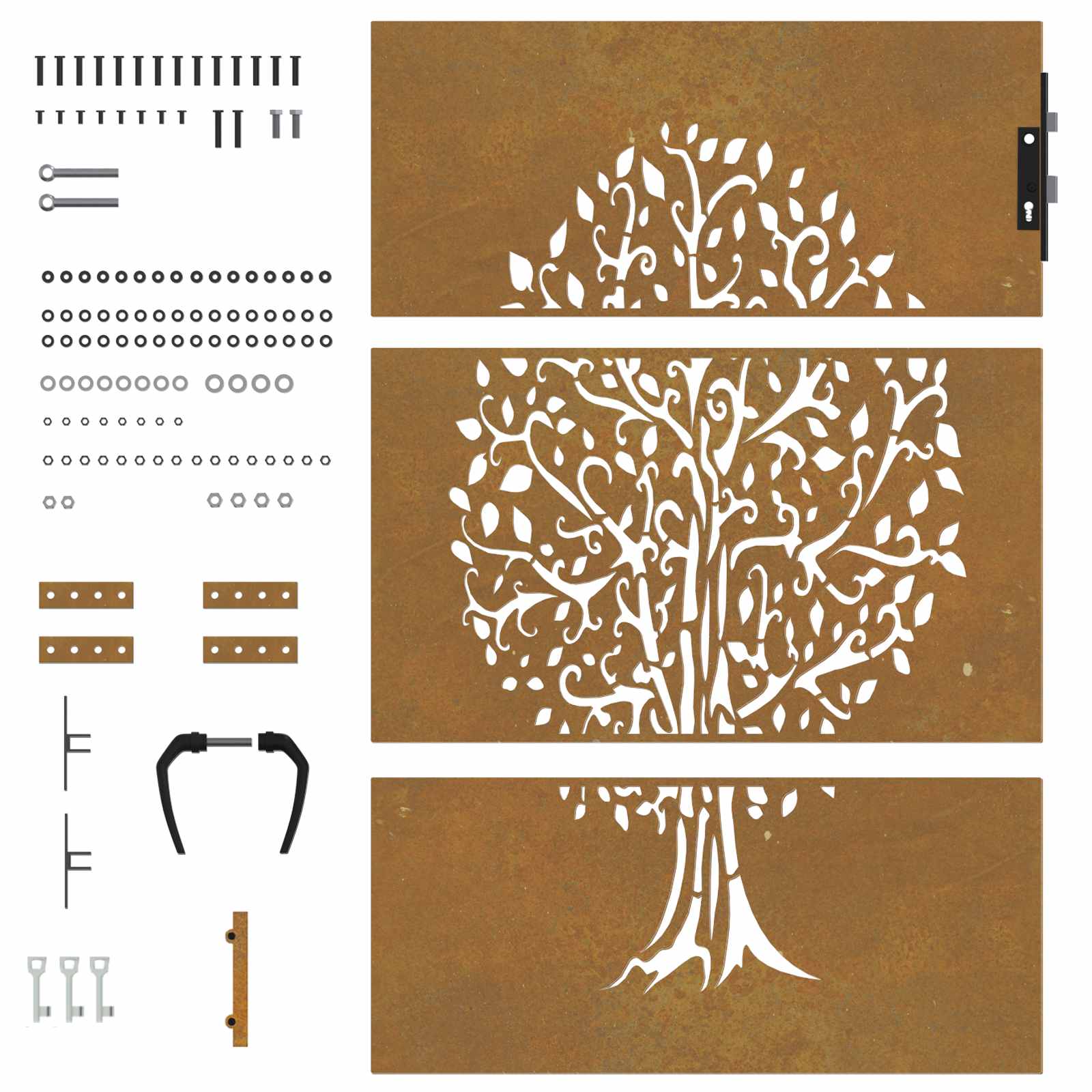 Garden Gate Corten Steel Tree Design