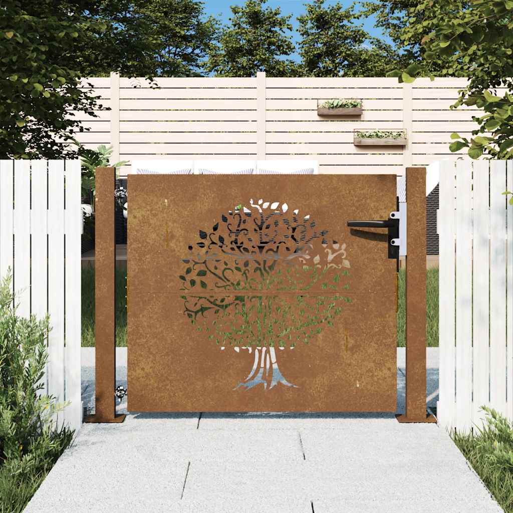 Garden Gate Corten Steel Tree Design