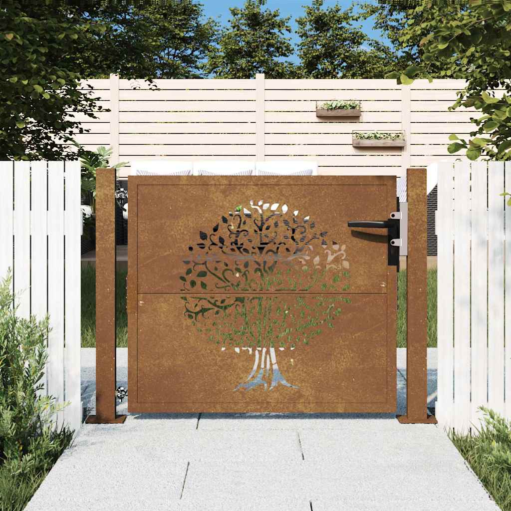Garden Gate Corten Steel Tree Design