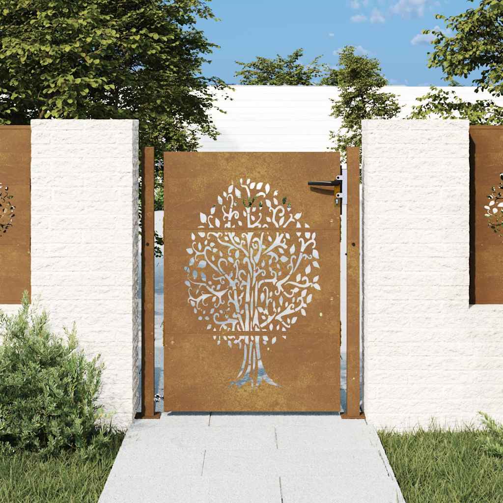 Garden Gate Corten Steel Tree Design