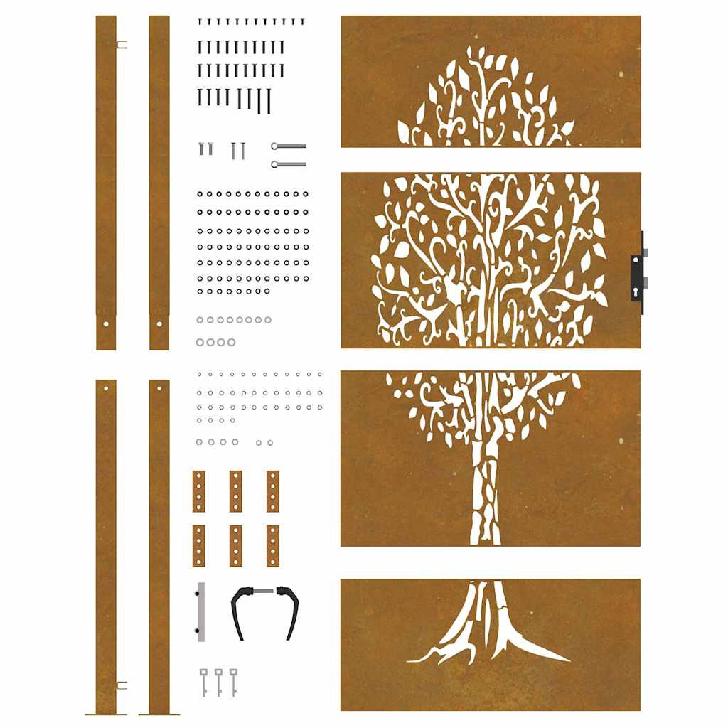 Garden Gate Corten Steel Tree Design