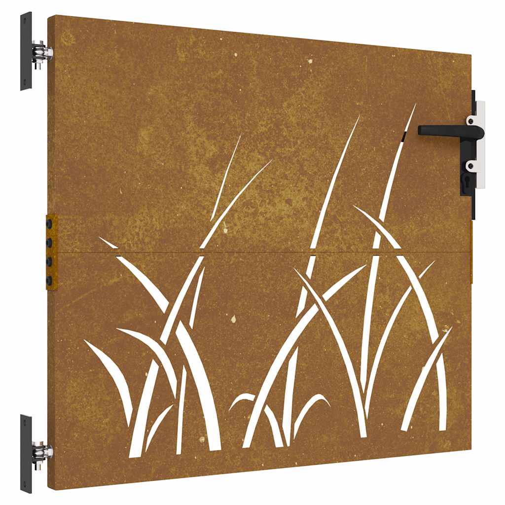 Garden Gate Corten Steel Grass Design