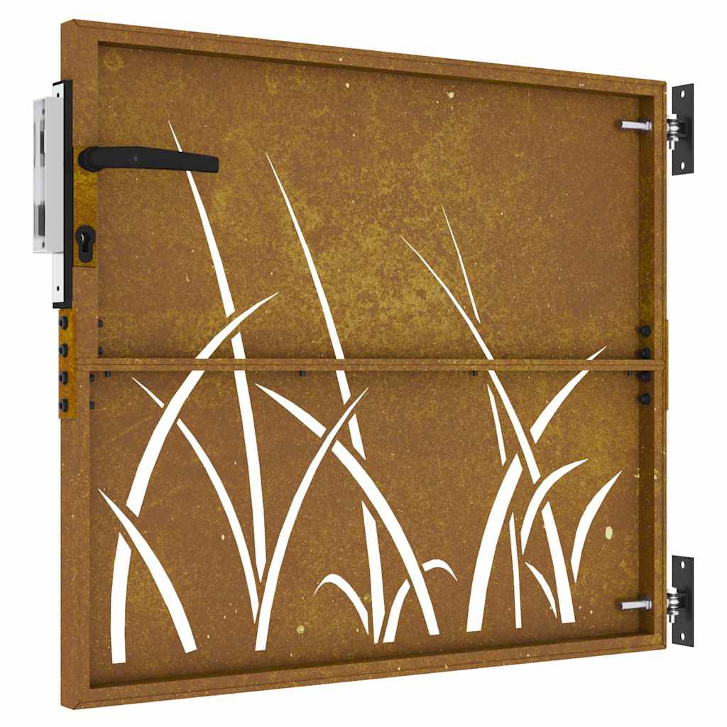 Garden Gate Corten Steel Grass Design