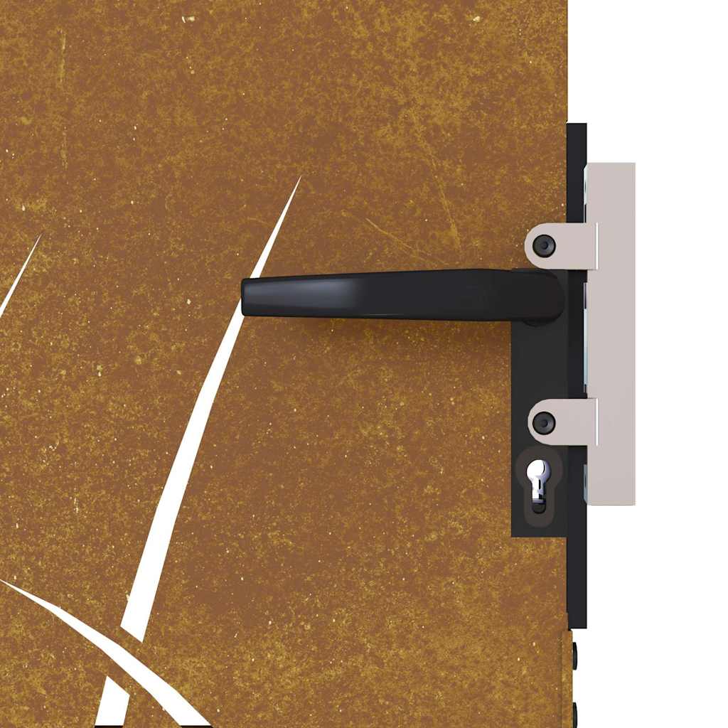 Garden Gate Corten Steel Grass Design