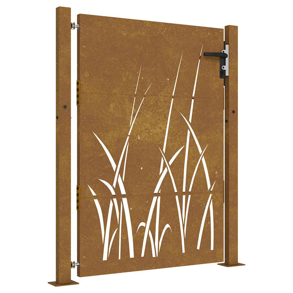 Garden Gate Corten Steel Grass Design