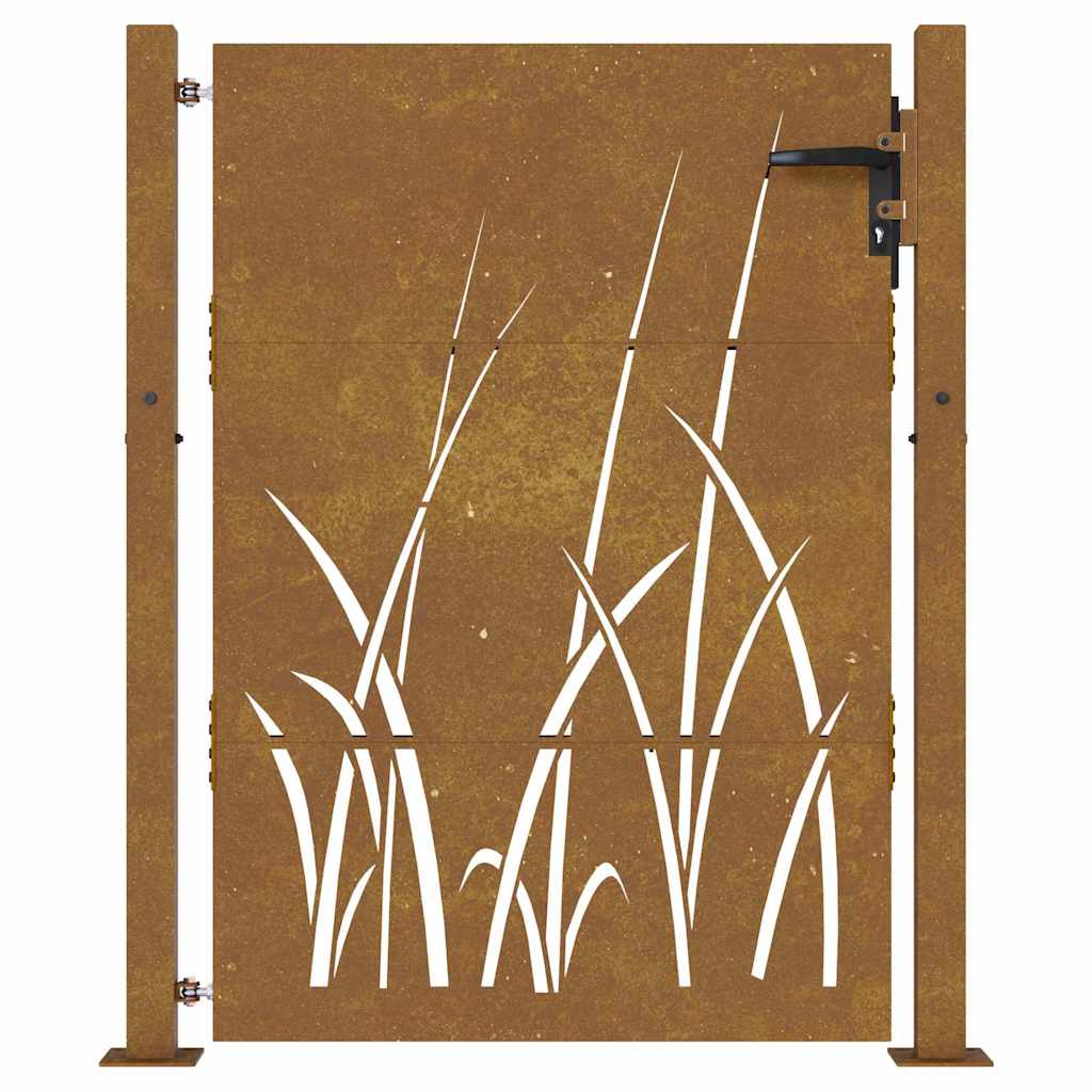 Garden Gate Corten Steel Grass Design