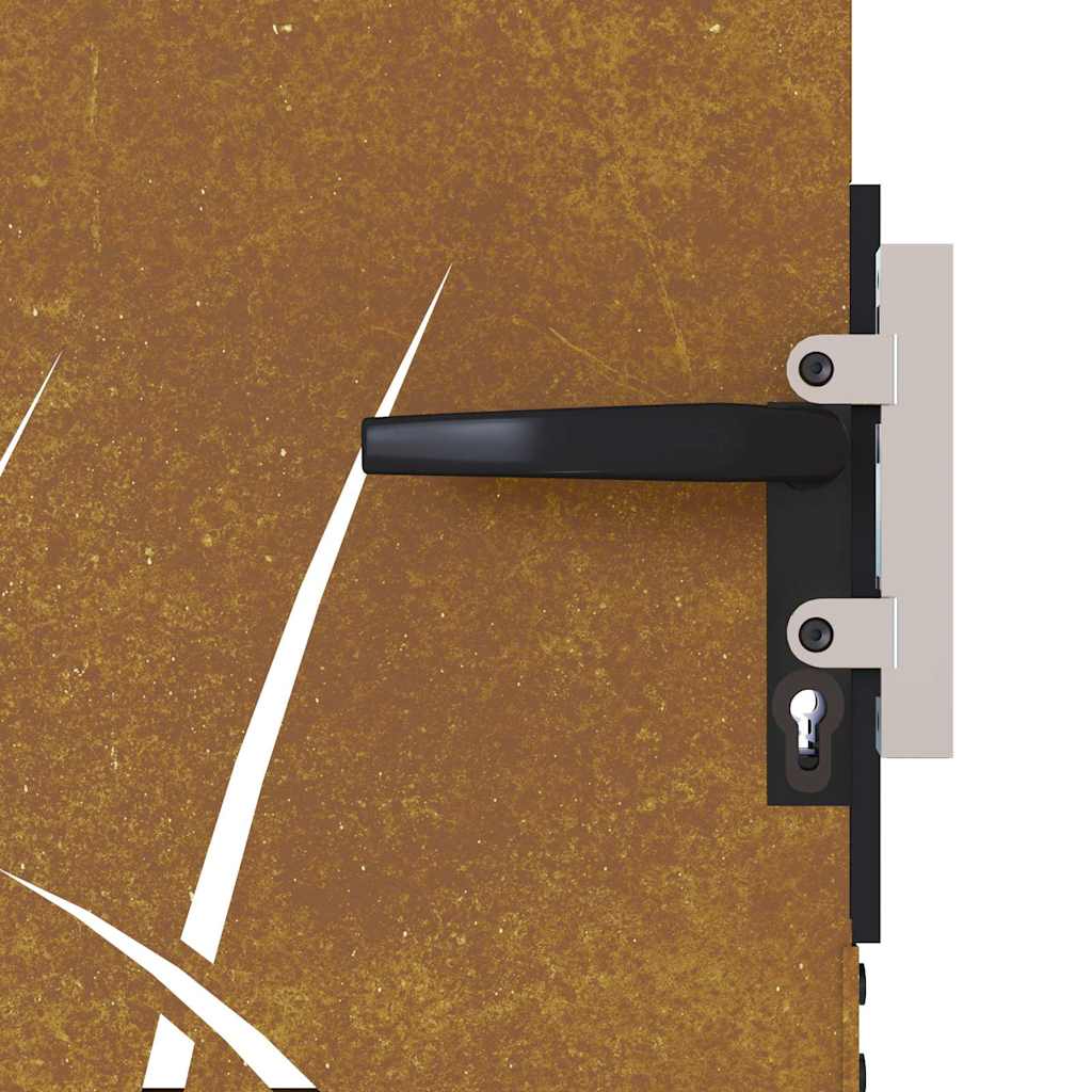 Garden Gate Corten Steel Grass Design