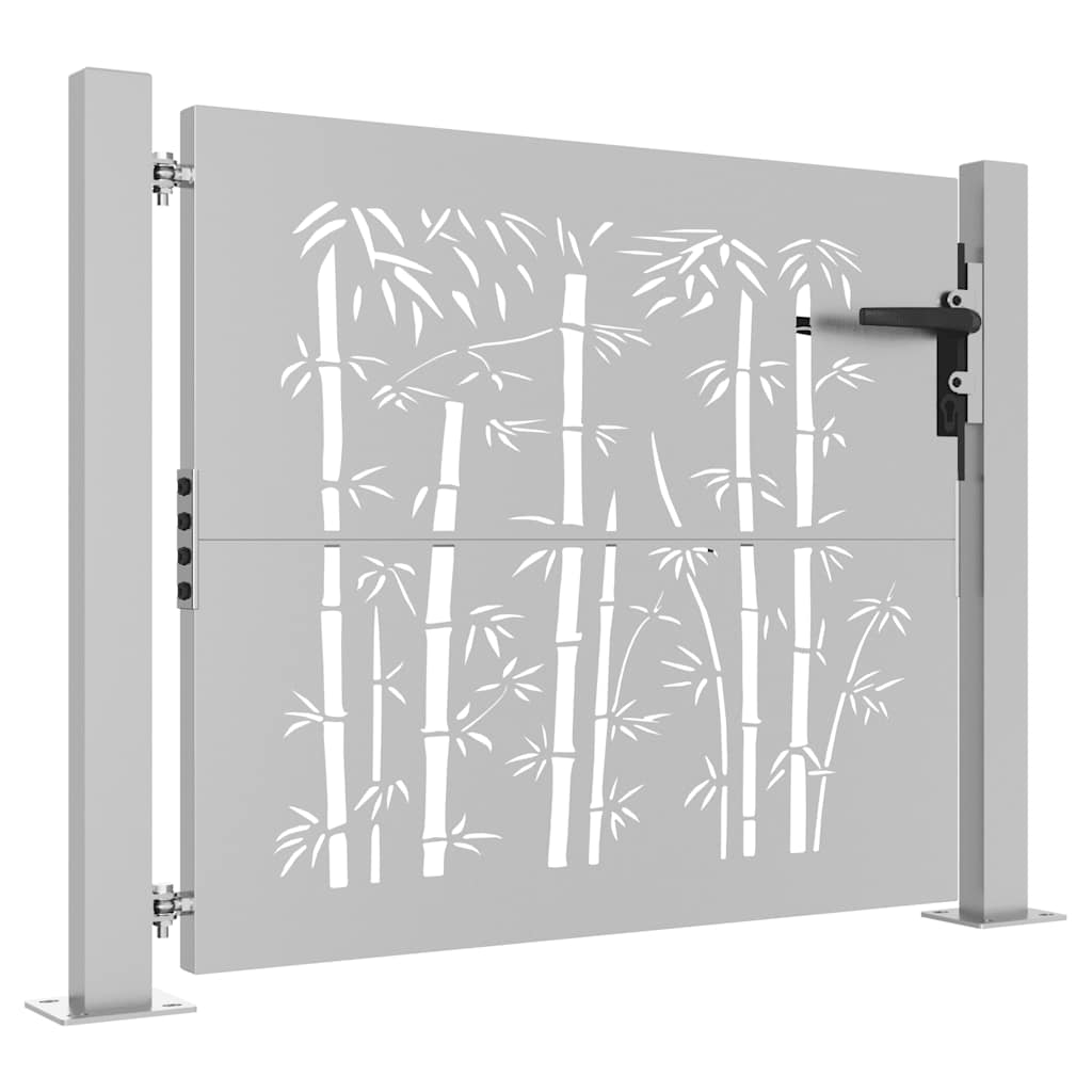 Garden Gate Corten Steel Bamboo Design