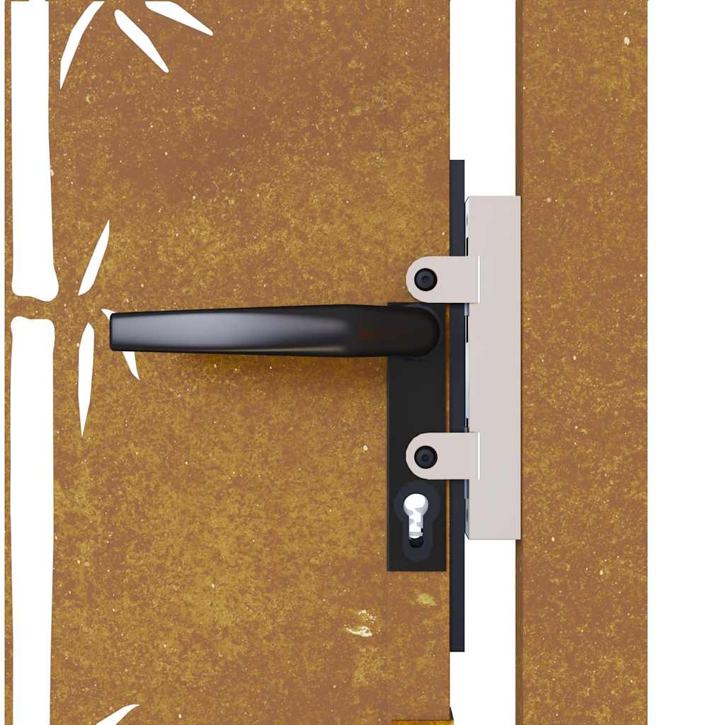 Garden Gate Corten Steel Bamboo Design