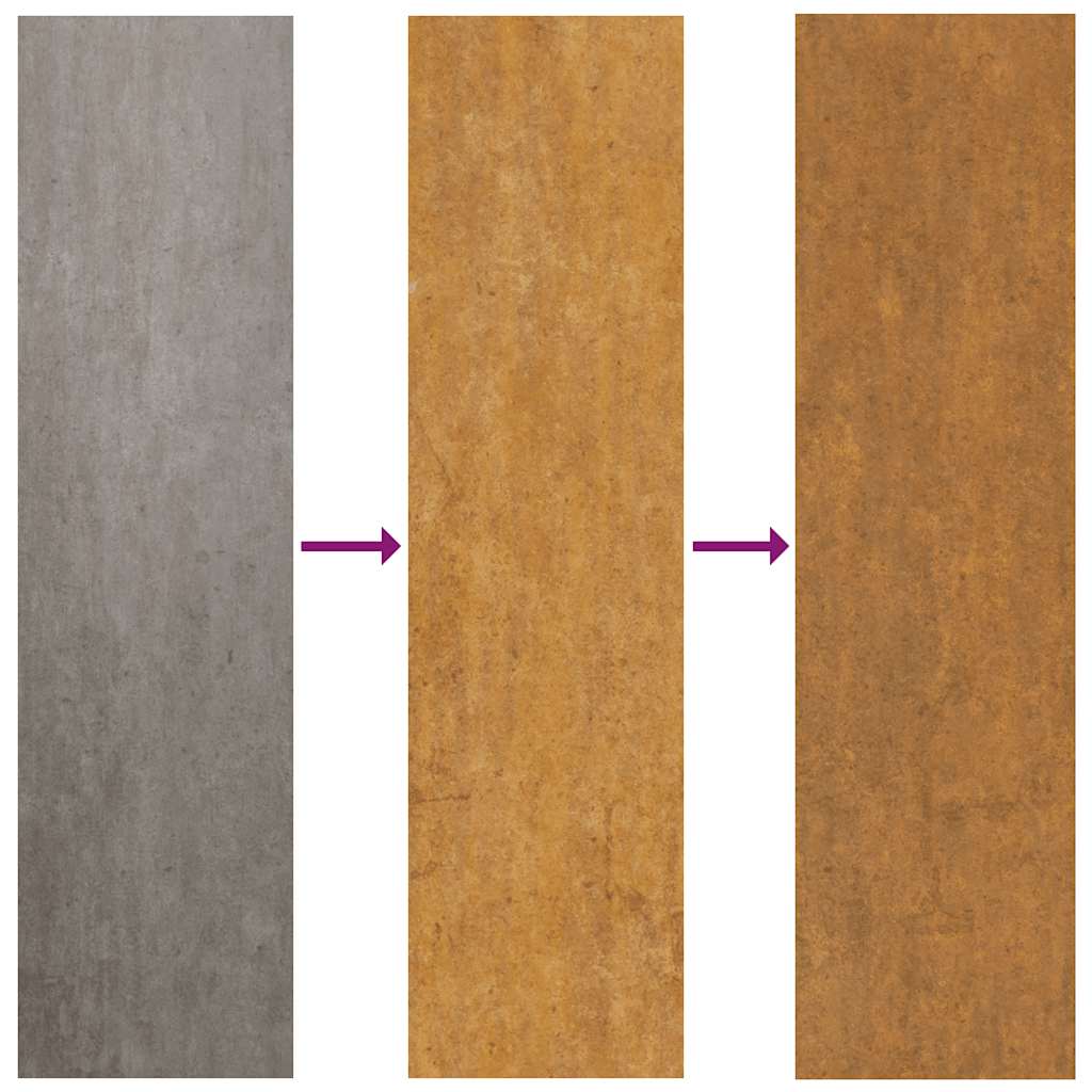 Garden Gate Corten Steel Square Design