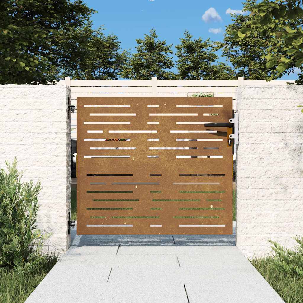Garden Gate Corten Steel Square Design
