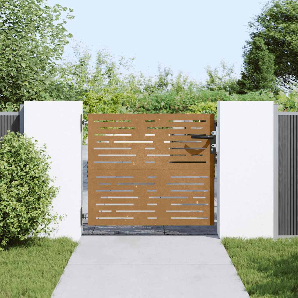 Garden Gate Corten Steel Square Design