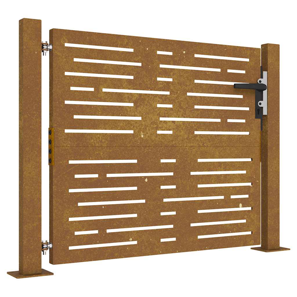 Garden Gate Corten Steel Square Design