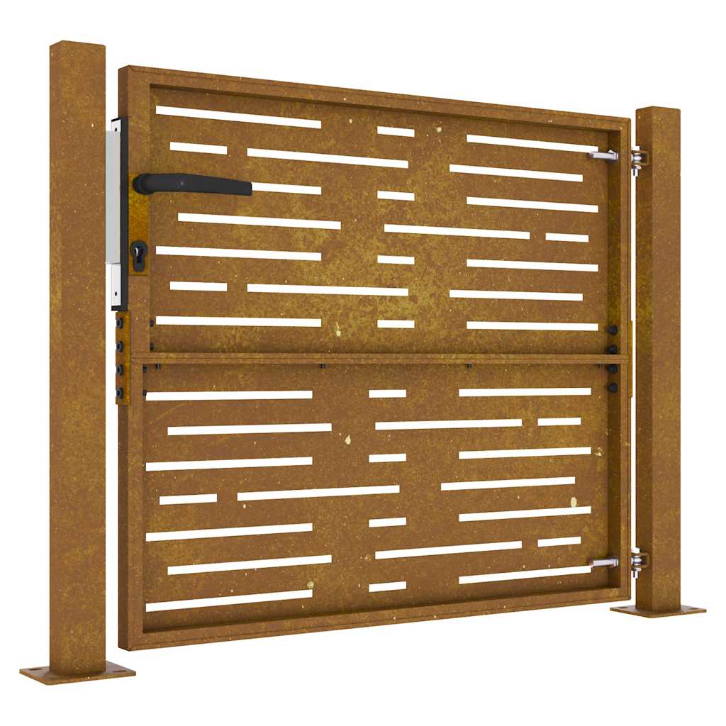 Garden Gate Corten Steel Square Design