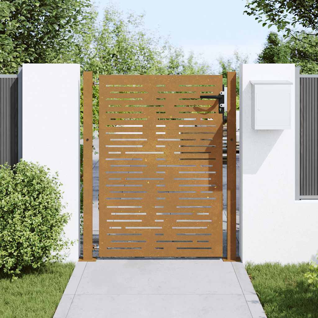 Garden Gate Corten Steel Square Design