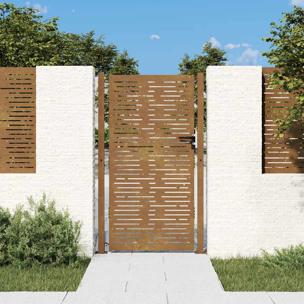 Garden Gate Corten Steel Square Design